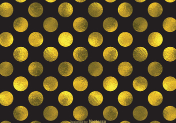 Free Golden Polka Dot Pattern - vector gratuit #303887 