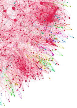 Co-authorship network map of physicians publishing on hepatitis C (detail) - Free image #309337