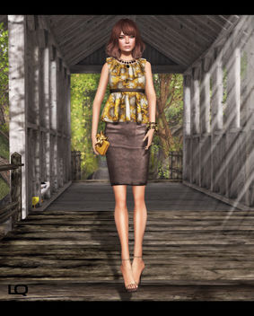 C88 July -The Secret Store - Elsa Ruffle Shirt - Sunflower & Milk Motion Clutch and JD - Lux Soes - Kostenloses image #315697