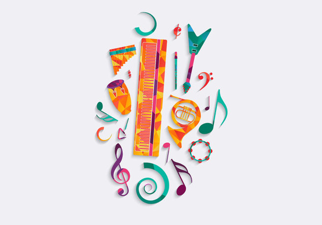 Free Music Background Vector - Free vector #317567