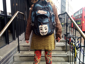 Beaded Fawkes mask, Shoreditch High Street, Hackney, London, UK - бесплатный image #324897