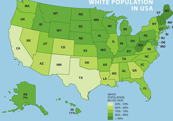 White Population In USA - vector gratuit #327527 