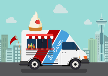 Vector Ice Cream Truck - Kostenloses vector #327627
