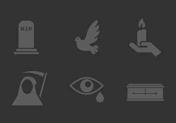 Vector Mourning Icon Set - vector gratuit #327977 