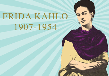 Frida Khalo Woodcut - vector gratuit #327987 