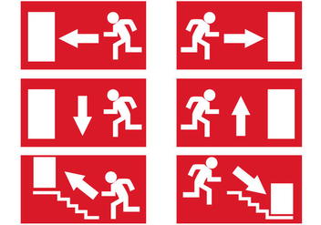 Free Emergency Exit Signs Vector - Free vector #328697