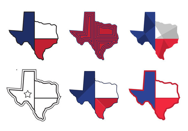 Texas Map Vector Icons #1 - бесплатный vector #328867