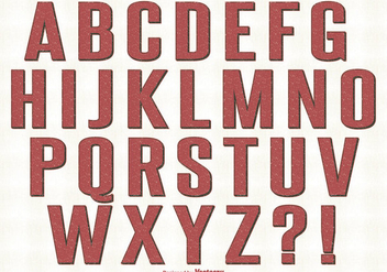 Retro Style Alphabet Set - vector gratuit #328877 