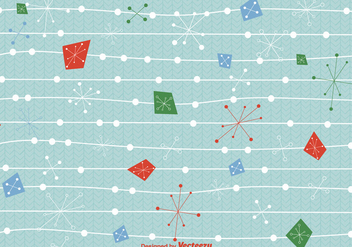 Mid century christmas background vector - Free vector #329707
