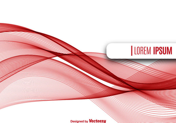 Red abstract waves - vector #329777 gratis