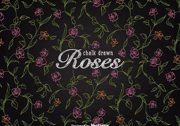 Free Chalk Drawn Roses Background Vector - Free vector #330047