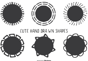 Cute Hand Drawn Style Assorted Shape Set - Free vector #330087