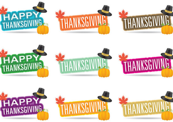 Thanksgiving Titles - vector gratuit #330737 