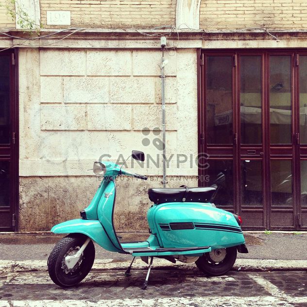 Retro blue Lambretta scooter - image #332287 gratis