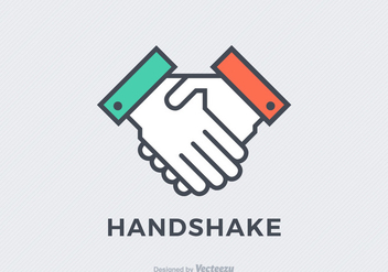 Free Flat Handshake Vector Icon - Kostenloses vector #332567