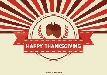 Retro Thanksgiving Background Illustration - vector #332677 gratis