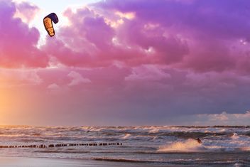 Beauty of nature, storm at sea, the purple sky - image gratuit #332827 
