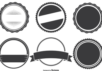 Assorted Badge Shapes Set - Kostenloses vector #333017