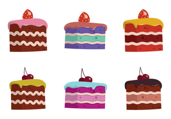 Free Cake Slice Isolated Vector Illustration - Free vector #333337