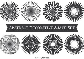 Assorted Abstract Decorative Shape Set - Free vector #335497