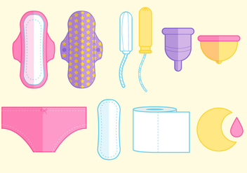 Feminine Hygiene Icon Set - vector #335507 gratis