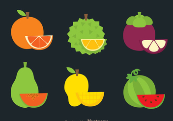 Tropical Fruits Icons - Free vector #336127
