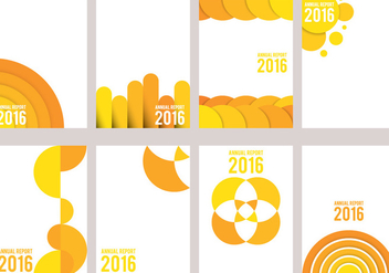 Yellow Annual Report Design - бесплатный vector #336617