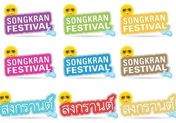 Songkran Titles - vector gratuit #337067 