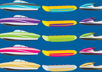Boats And Jet Skies - Free vector #337087