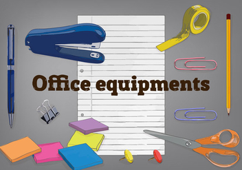 Free Office Elements Vector Background - Kostenloses vector #337287