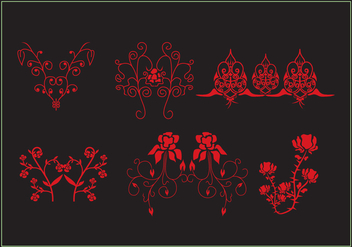 Flowery Embellishment - Kostenloses vector #337987