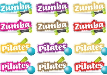 Zumba And Pilates Titles - Free vector #338017