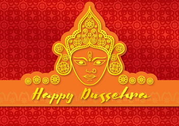 Card Happy Durga - vector gratuit #339417 