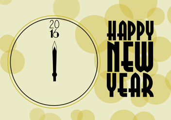 Free New Year Clock Vector - Kostenloses vector #341357