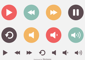 Free Media Player Vector Icons - vector gratuit #341387 