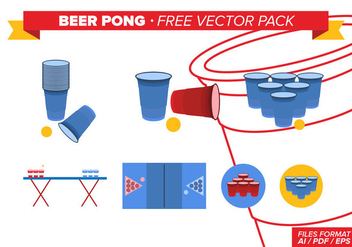 Beer Pong Free Vector Pack - vector gratuit #341597 