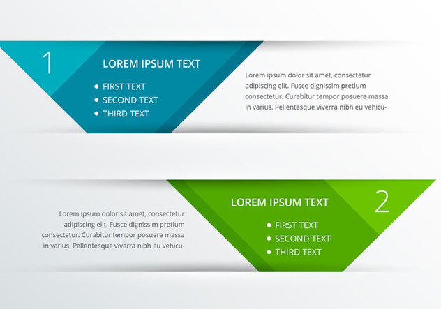Clean Colorful Banner Style Infography Vector - vector gratuit #341657 