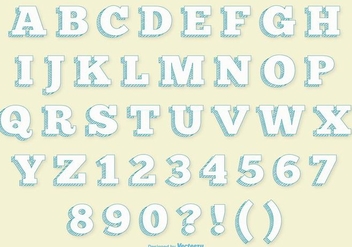 Retro Alphabet Set - vector #341927 gratis