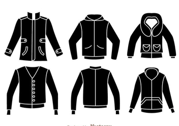Jacket Black Icons - Kostenloses vector #342007