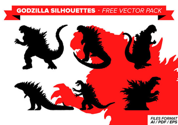 Godzilla Silhouette Free Vector Pack - vector gratuit #342207 
