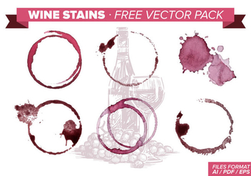Wine Stains Free Vector Pack - vector #342927 gratis