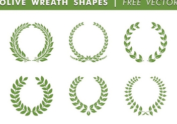 Olive Wreath Shapes Free Vector - vector gratuit #344657 