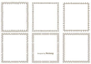 Hand Drawn Style Frame Set - Kostenloses vector #344937