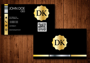 Golden Business Card - vector #345207 gratis
