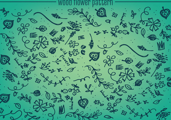 Free Wood Flower Pattern Vector Background - Kostenloses vector #345297