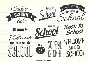 Cool Back To School Label Set - Free vector #345307