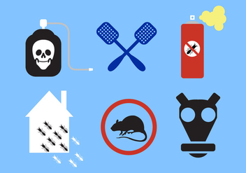 Vector Set of Pest Control Signs - Free vector #345337