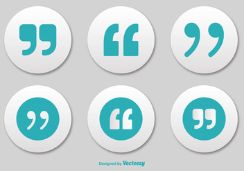 Quotation Marks Button Set - Free vector #345967