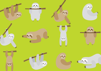 Cartoon Sloths - vector gratuit #346017 