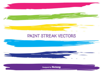 Paint Streak Vectors - Kostenloses vector #346687